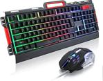 Owwotech Işıklı Oyuncu Klavye Mouse Seti Mekanik Hisli Rgb Işık Nefes Modu Pg8016