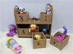 Oyuncak Dolap Oyuncak Kutusu Çocuk Bebek Ahşap (Montessori Ürün)