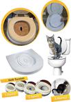 Özasya Avm Kedi Kumu Kabı Klozet Aparatı Citi Kitty Tuvaleti Eğitim Seti