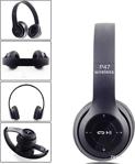 P47 Bluetooth Kulaklık 5.0 Edr Radyolu Aux Sd Kablosuz Wireless Yeni Nesil Mikrofonlu Kulaklık Siyah