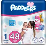 Paddlers Eko Paket 1 Numara Newborn 48 Adet 2-5 Kg Bebek Bezi