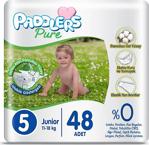 Paddlers Pure Bebek Bezi 5 Numara Junior 48 Adet (11-18 Kg) Jumbo Paket