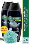 Palmolive Men Cooling 4'Ü 1 Arada Magnezyum Ve Mentollü Serinlik Veren Duş Jeli 500 Ml 2 Adet + Duş Lifi