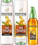 Pantene Doğal Sentez Yağ Terapisi Bakım Seti (Şampuan + Krem + Yağ)