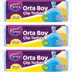 Parex Güçlü Çöp Torbası Orta Boy X 3'Lü