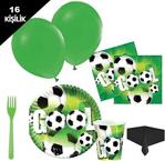 Parti Dolabı 16 Kişilik Futbol Parti Malzemeleri Paket Seti Konsept 8 Parça