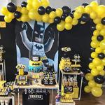 Partylandtr Sarı Siyah Batman Konseptine Uygun 75 Balon+Balon Zinciri Ve Balon Yapıştırma Bandı
