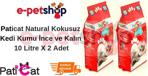 Paticat Kokusuz İnce Taneli 10 lt 2'li Paket Kedi Kumu