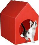 Patiderm Plastik Kedi Kulübesi - Kırmızı
