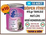 PATİLİFE KEDİ KONSERVE MAMASI 415 GR 10 ADET GOURMET ETLİ YETİŞKİN