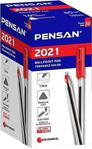 Pensan 1.0 Mm 50'Li Üçgen Tükenmez Kalem Kırmızı