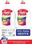 Persil Jel Sıvı Çamaşır Deterjanı Color 60 Yıkama Mix 2'Li + 10'Lu Maske