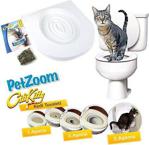 Pet Zoom Kedi Tuvaleti Eğitim Seti Klozeti Citty Kitty Alıştırıcı Kedi Eğitim Malzemesi
