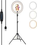 Phototwins 10 Inç Ring Light Led Işık Tiktok,Canlı Yayın Youtube,Makyaj,Kuaför Make Up Stand Tripod