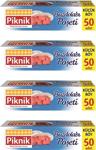 Piknik 20x30 cm Küçük Boy 50 Adet 4'lü Paket Buzdolabı Poşeti