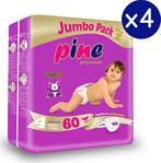 Pi̇ne Maxi (7-18 Kg) 240 Adet Jumbo Dev Paket Bebek Bezi