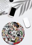 Pixolog Çizgi Karakter Temalı Yuvarlak Mouse Pad 89