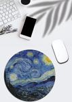 Pixolog Van Gogh Yıldızlı Gece Yuvarlak Mouse Pad 295 - Renkli