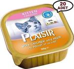 Plaısır Kitten Tavuk Ve Sütlü Pate Yavru Kedi Yaş Mama 100 Gr - 20 Adet