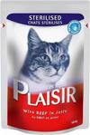 Plaisir Pouch Sığır Etli Sterilised Kısırlaştırılmış Yaş Kedi Maması 100 Gr 24 Adet