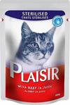 Plaisir Pouch Sterilised Sığır Etli Kısırlaştırılmış Yaş Kedi Maması 100 Gr