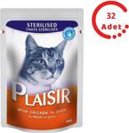 Plaisir Tavuklu Kısırlaştırılmış Kedi Yaş Maması 100gr ( 22 Adet )