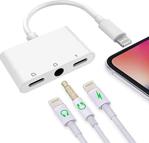 Platoon Iphone Lightning 3 In 1 Aux Kulaklık Mikrofon Ve Şarj Dönüştürücü Aparat