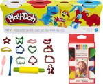 Play-Doh 4'Lü Oyun Hamuru Ve Kalıbı 6'Lı Parmak Boyası