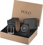 Polo Rucci Erkek Kol Saati Kemer Cüzdan Seti Pl-0546E