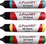 Ponart 3D Boyutlu Boya 30Ml. Çimen Yeşil Boncuk Boya