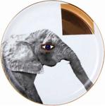 Porland Wild Life Elephant Düz Tabak 20cm 04alm005138