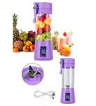 Portatif Taşınabilir Usb Şarjlı Mikser El Blender Mor 380 Ml