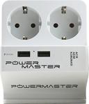 Powermaster 16892 525 Joule 2 USB'li 2'li 1.5 m Akım Korumalı Priz