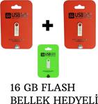 Powerway 2 Adet 64 Gb Metal Usb Flash Bellek +16 Gb Metal Flash Bellek Hediyeli