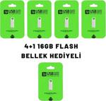 Powerway 4 Adet 16 Gb Metal Usb Flash Bellek +16 Gb Metal Flash Bellek Hediyeli (4+1)