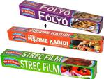 Pratikon Streç Film, Alüminyum Folyo Ve Pişirme Kağıdı 3'Lü Set