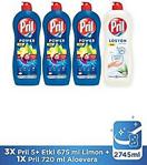 Pril 675Ml Limon X 3 + 720Ml Losyon Aloe Vera 1 Set