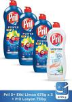 Pril Power 675 Gr 3'Lü Limon + Losyon 720 Ml Sıvı Bulaşık Deterjanı