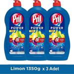 Pril Power Limon 1350 Gr 3'Lü Paket Sıvı Bulaşık Deterjanı