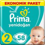 Prima Aktif Bebek 2 Beden Mini 58'li Bebek Bezi