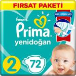 Prima Aktif Bebek 2 Numara Mini 72' li Bebek Bezi