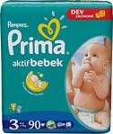 Prima Aktif Bebek 3 Beden Midi 90 Adet Bebek Bezi