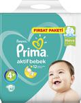 Prima Aktif Bebek 4+ Numara Maxi Plus 62 Adet Fırsat Paketi Bebek Bezi