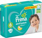 Prima Aktif Bebek 6 Numara Extra Large 40 Adet Fırsat Paketi Bebek Bezi