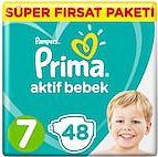 Prima Aktif Bebek 7 Numara XX Large 48'li 2 Paket Bebek Bezi