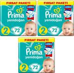 Prima Bebek Bezi 2 Beden-numara Mini 4-8 Kg 72 Li 3 Paket 216 Adet