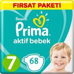 Prima Bebek Bezi 7 Beden-Numara 15+ Kg Fırsat Paketi 68 Adet