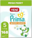 Prima Bebek Bezi Günlük Rahatlık Beden:5 (11-16Kg) Junior 168 Adet Mega Pk