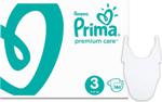 Prima Bebek Bezi Premium Care 3 Beden 144 Adet Midi Aylık Fırsat Paketi (30'lu Mama Önlüğü Hediye)