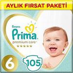 Prima Bebek Bezi Premium Care 6 Beden Aylık Paket 105 Adet